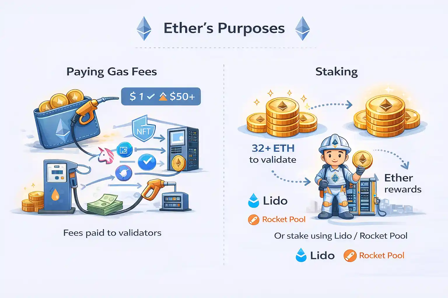 What is Ether used for
