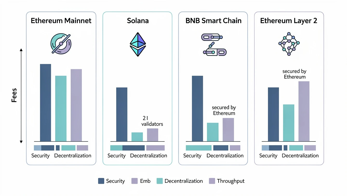 Ethereum gas fees vs other blockchains