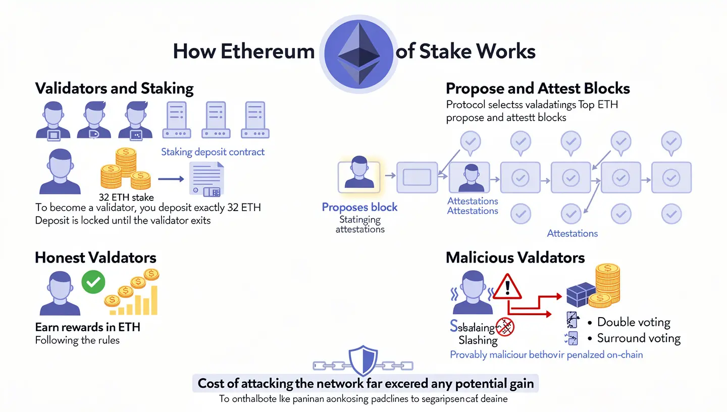 How Ethereum proof of stake works