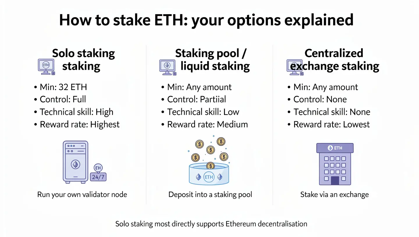 How to stake ETH your options explained
