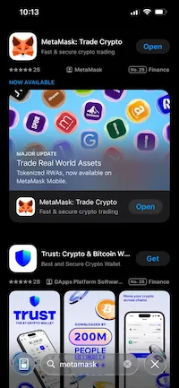 Installing MetaMask on mobile