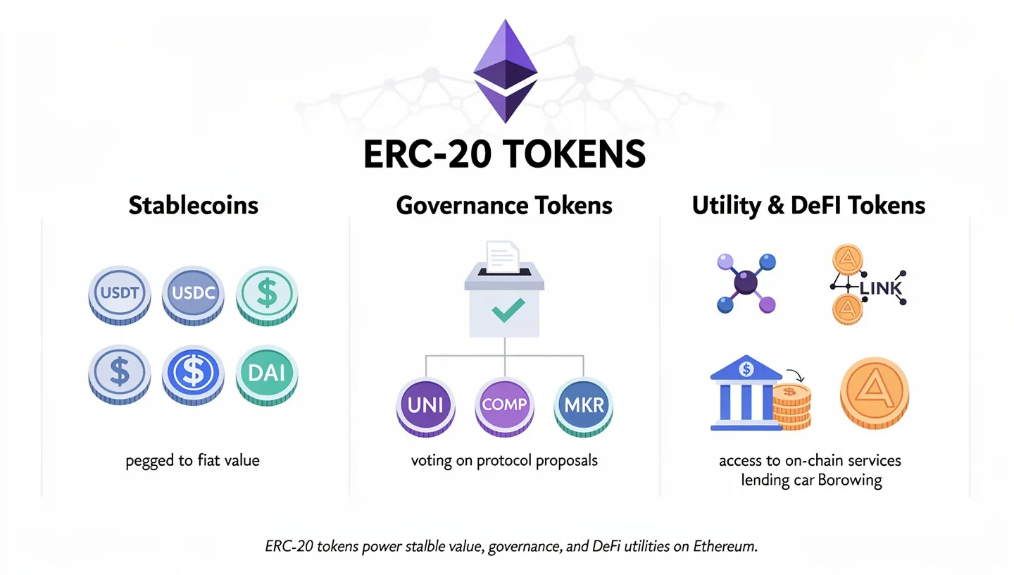 What are ERC-20 tokens used for