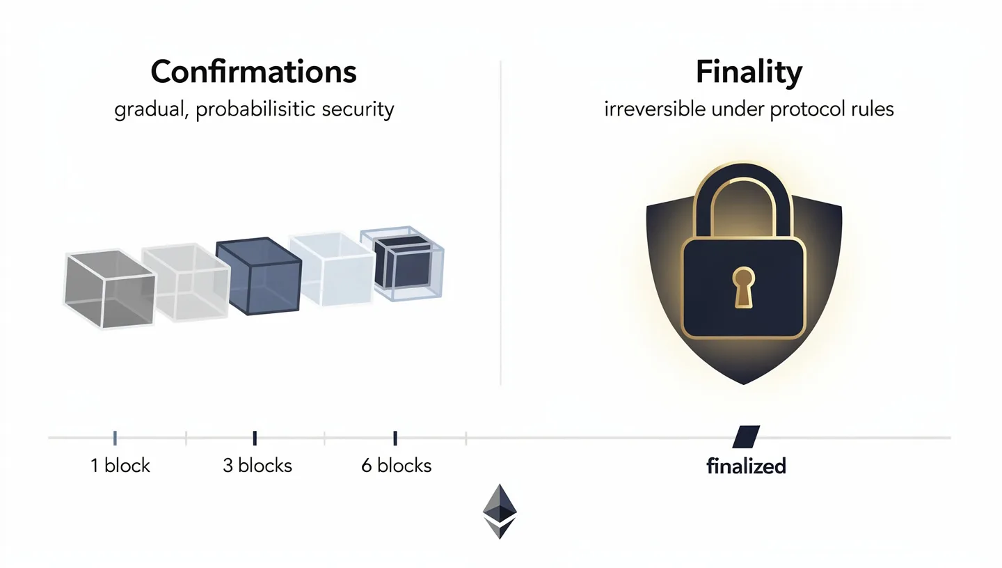 Confirmations vs Finality